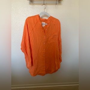 Oversized button down shirt.